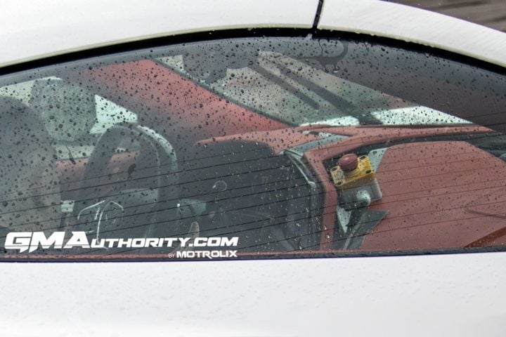 A prototype C8 Corvette interior showing updates to the cockpit.