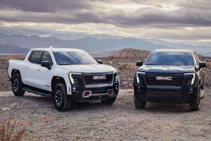 Two units of the 2026 GMC Sierra EV.