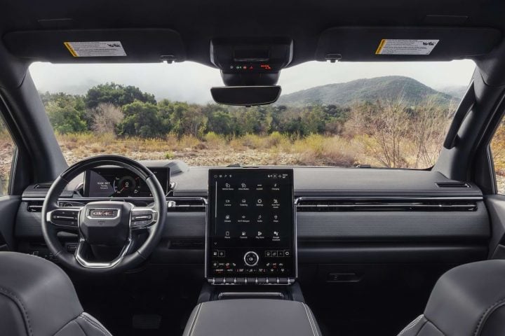 2026 GMC Sierra EV interior.