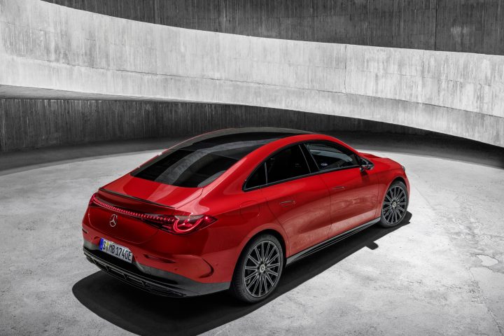 2026 Mercedes-Benz CLA rear three quarter angle.