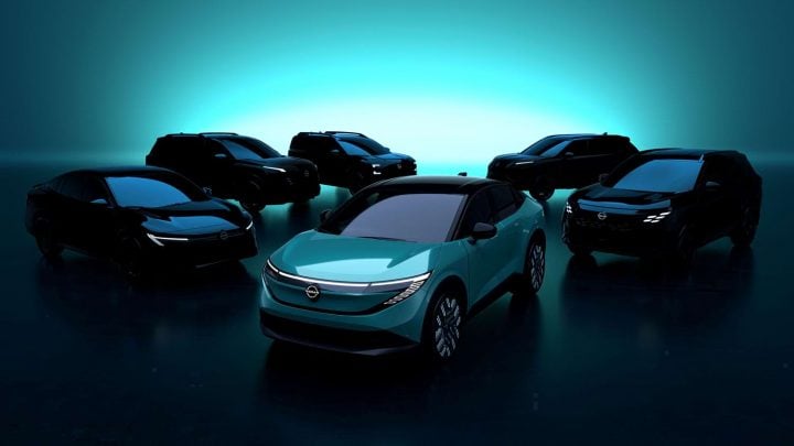 2026 Nissan Leaf with a teased Nissan lineup refresh.