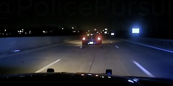 Police pursue a Chevy Impala.