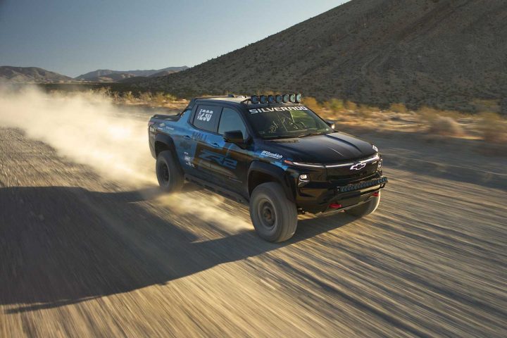 The Chevy Silverado EV ZR2 race truck concept.