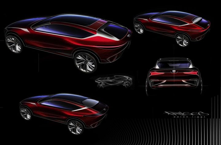Exploratory sketches for the Buick crossover design language.