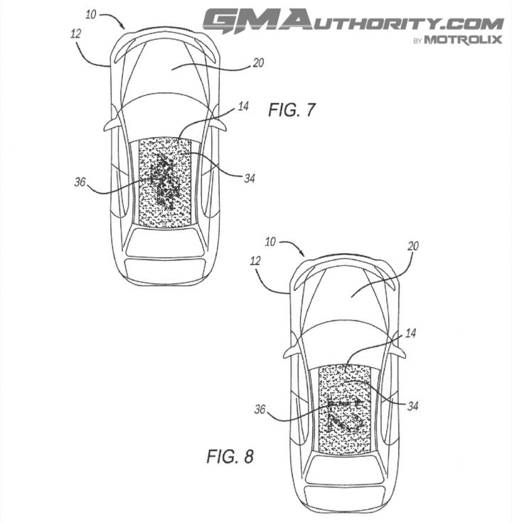 GM patent image describing a two-tone paint application process.