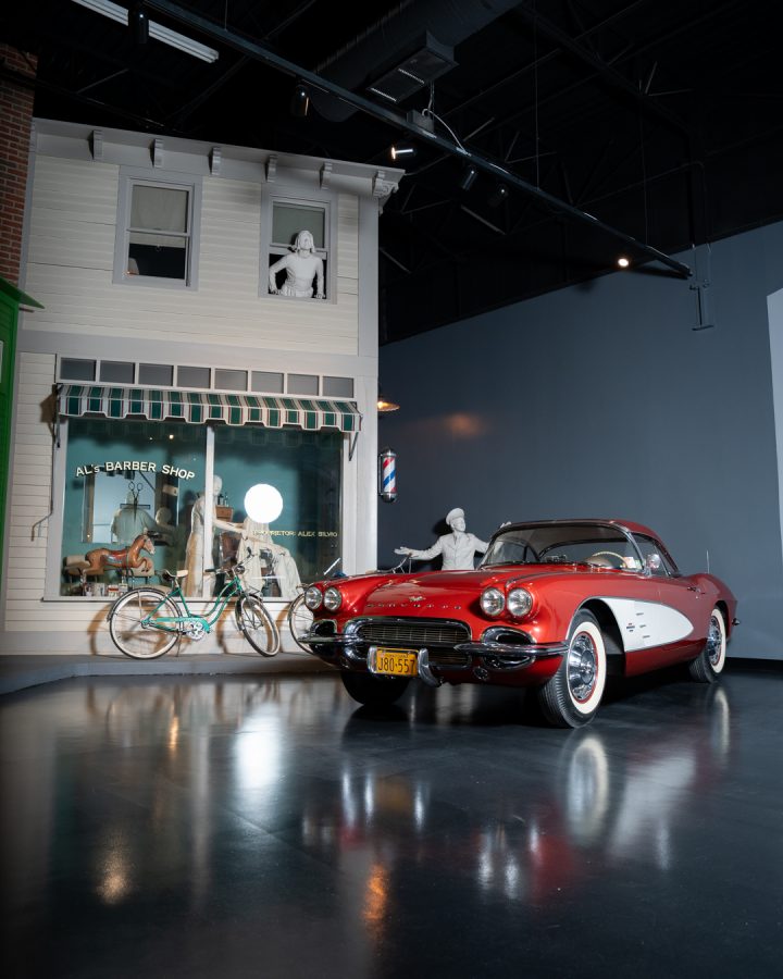 1961 Chevy Corvette museum exhibit.