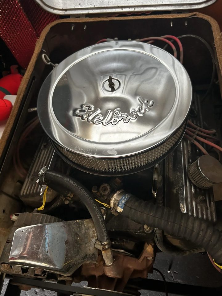 1964 Chevy G10 Mystery Machine engine.
