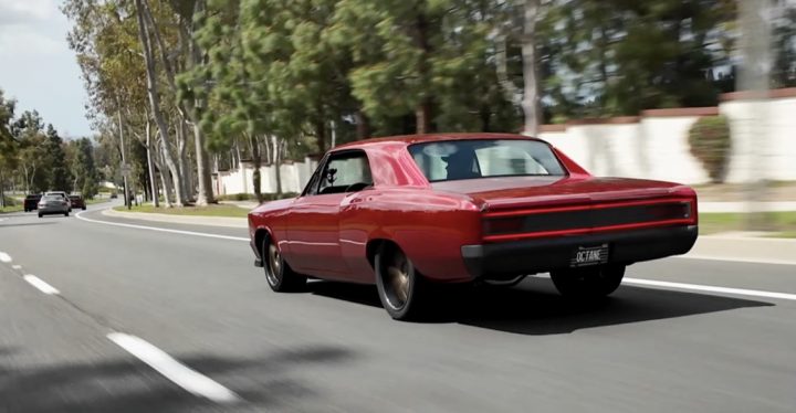 A 1966 Chevelle restomod on the street.