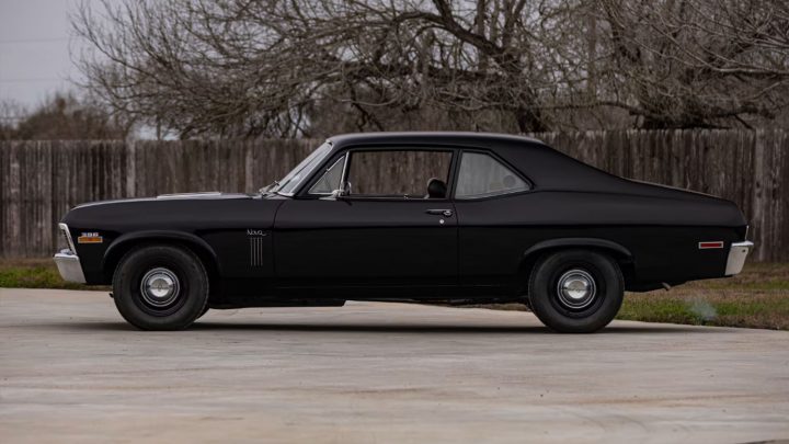 Side view of the 1970 Chevy Nova SS headed to auction.