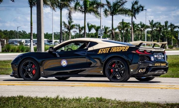 FHP C8 Corvette Stingray patrol vehicle.