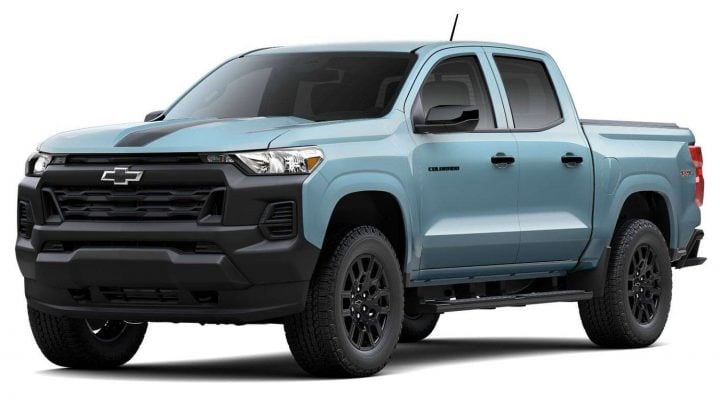 2025 Chevy Colorado WT Custom Appearance Package front three quarter angle.