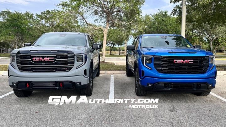Two units of the GMC Sierra 1500 parked side by side.