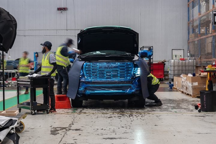 Front view of the 2025 GMC Yukon Denali in the GMSV Dandenong plant.