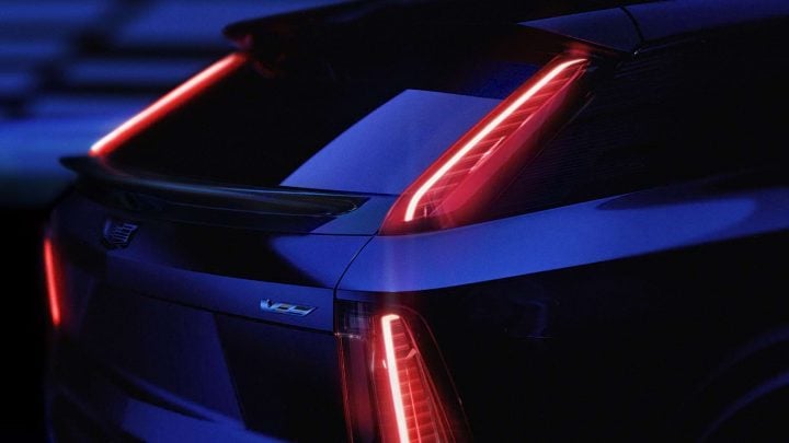 2026 Cadillac Optiq-V teaser image.