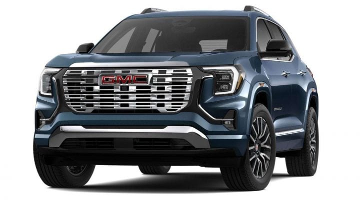 Front three quarters view of the 2026 GMC Terrain colors. 