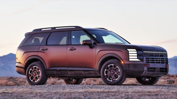 2026 Hyundai Palisade XRT Pro front three quarter angle.