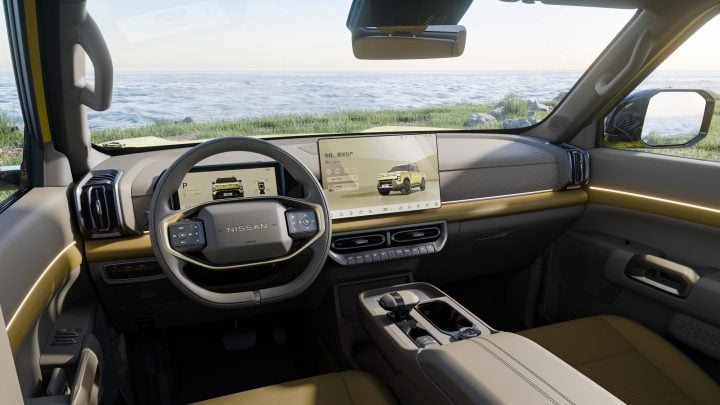 Nissan Frontier Pro interior.