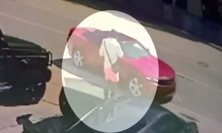 C8 Corvette owner talks to a Camaro owner after a fender bender accident.