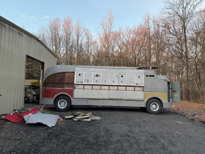 GM Futurliner undergoing restoration.