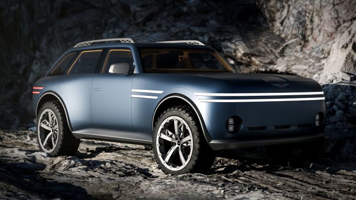 Genesis X Gran Equator front three quarter angle.