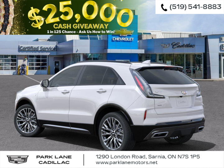 2025 Cadillac XT4 rear three quarter angle.