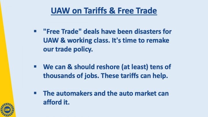 Slide from UAW presentation.
