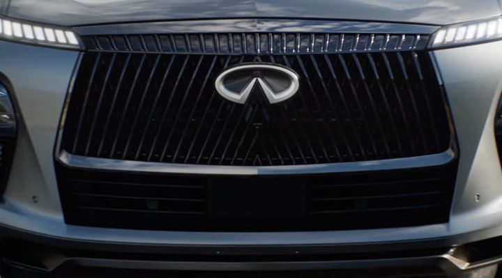 The front fascia on the Infiniti QX80.