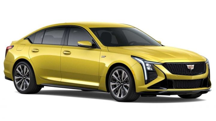 2026 Cadillac CT5-V front three quarter angle.