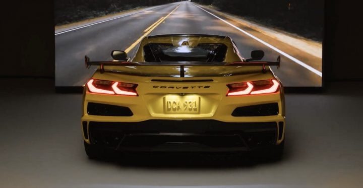 New high wing option for the 2026 Corvette.