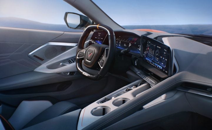 The interior of the 2026 Corvette.