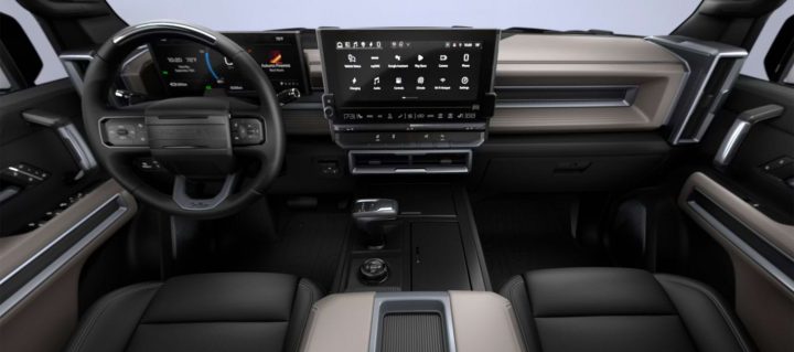Rendered image of the interior of the 2026 GMC Hummer EV.