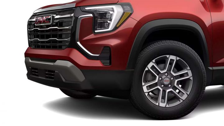 Detail view of the 2026 GMC Terrain wheels.