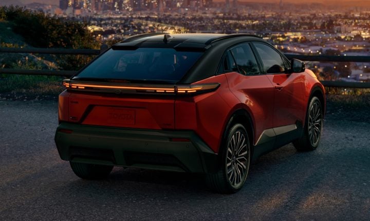 2026 Toyota C-HR rear three quarter angle.