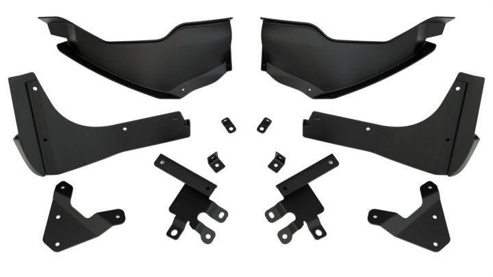 A 37-inch tire clearance kit for the Chevy Silverado HD ZR2 Bison and GMC Sierra HD AT4X AEV Edition.