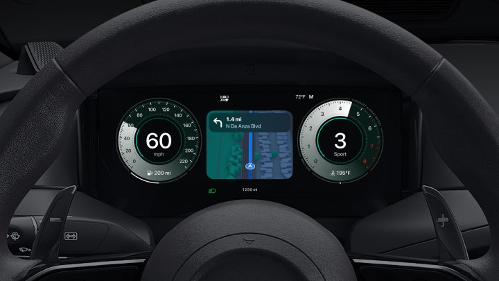 Apple CarPlay Ultra gauge cluster.