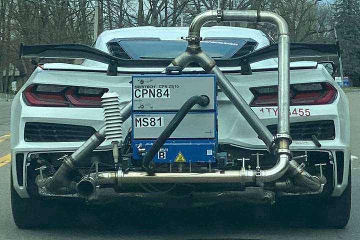C8 Corvette prototype with emissions equipment.