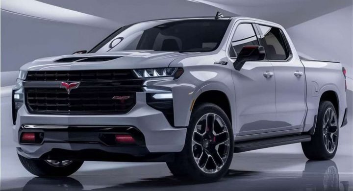 Corvette truck rendering front three quarter angle.