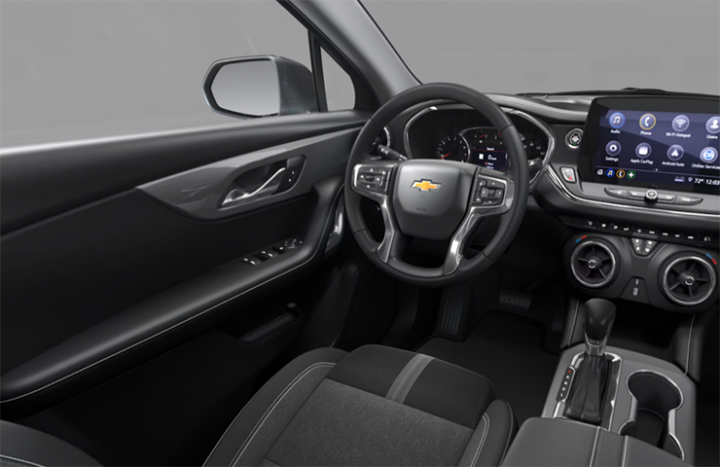 Chevy Blazer interior A-pillar.