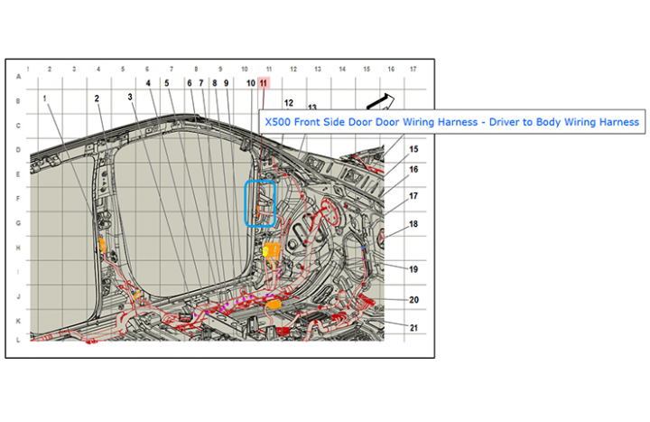 Chevy Blazer X500 wiring harness diagram.