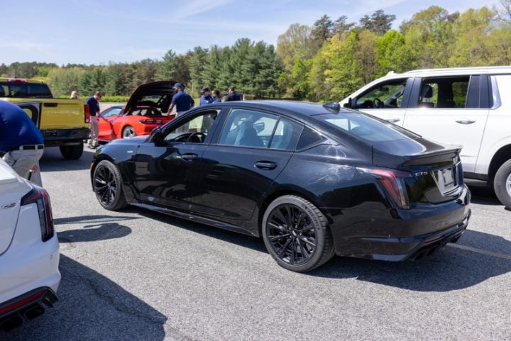 Cadillac CT5-V Blackwing rear three quarter angle.