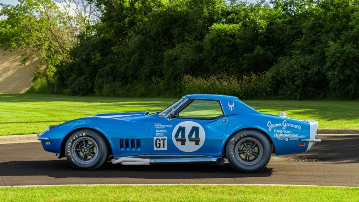 Side profile view of the 1968 Chevy Corvette L88 currently up for auction.