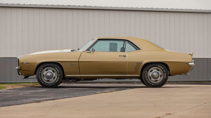 Side profile of the 1969 Chevy Camaro Z/28 heading to auction in Florida.