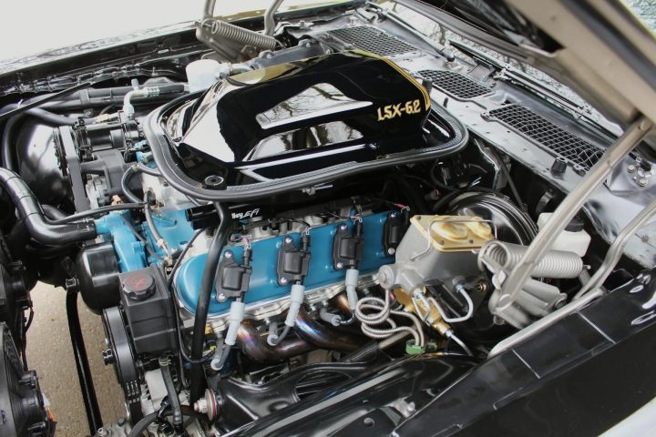 1978 Pontiac Firebird Trans Am engine bay.