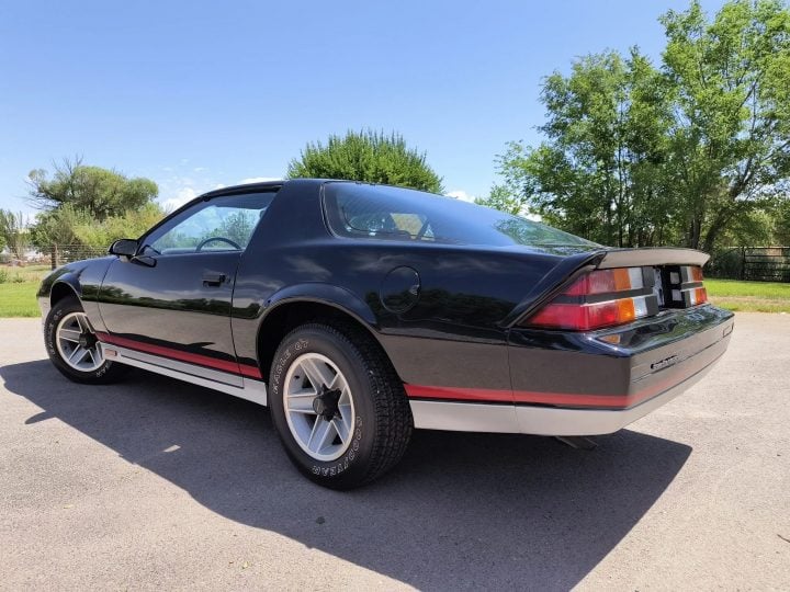 1982 Chevy Camaro Z28 rear three quarter angle.