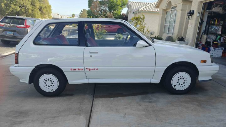 1987 Chevy Sprint Turbo side profile.