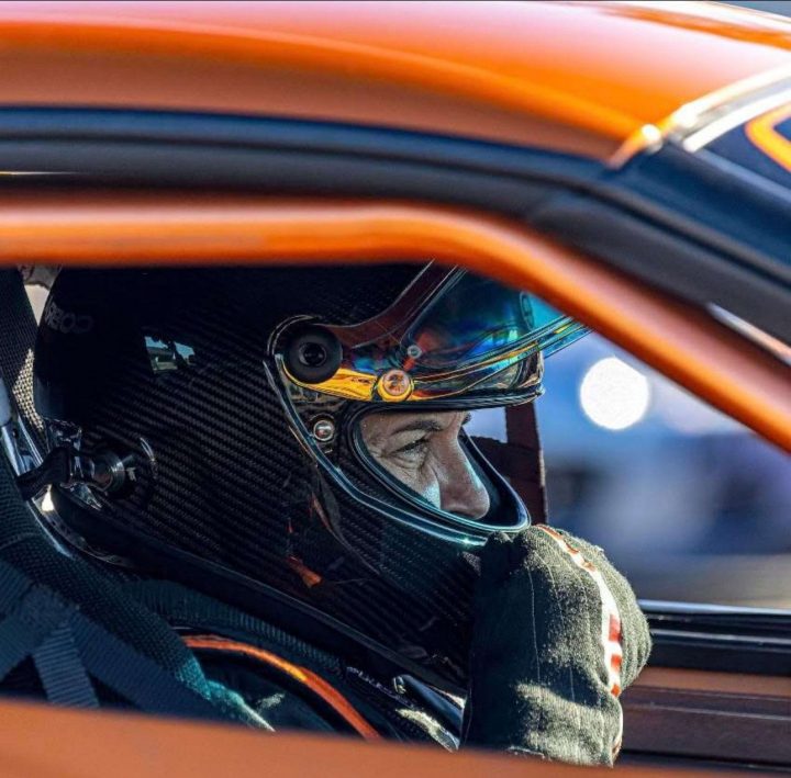 Tracy Gaudu prepares to race her Corvette Z06.