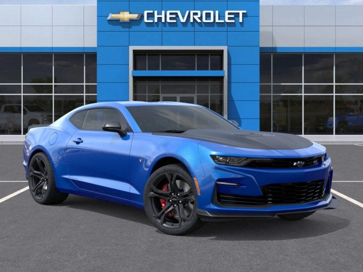 2024 Chevy Camaro front three quarter angle.
