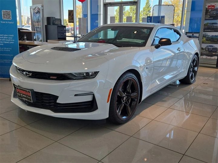 2024 Chevy Camaro front three quarter angle.
