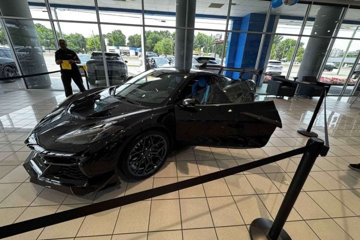 2025 Corvette ZR1 VIN 001 front three quarter angle.