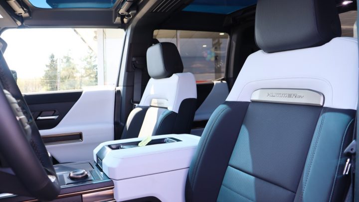 Interior of the GMC Hummer EV Pickup.